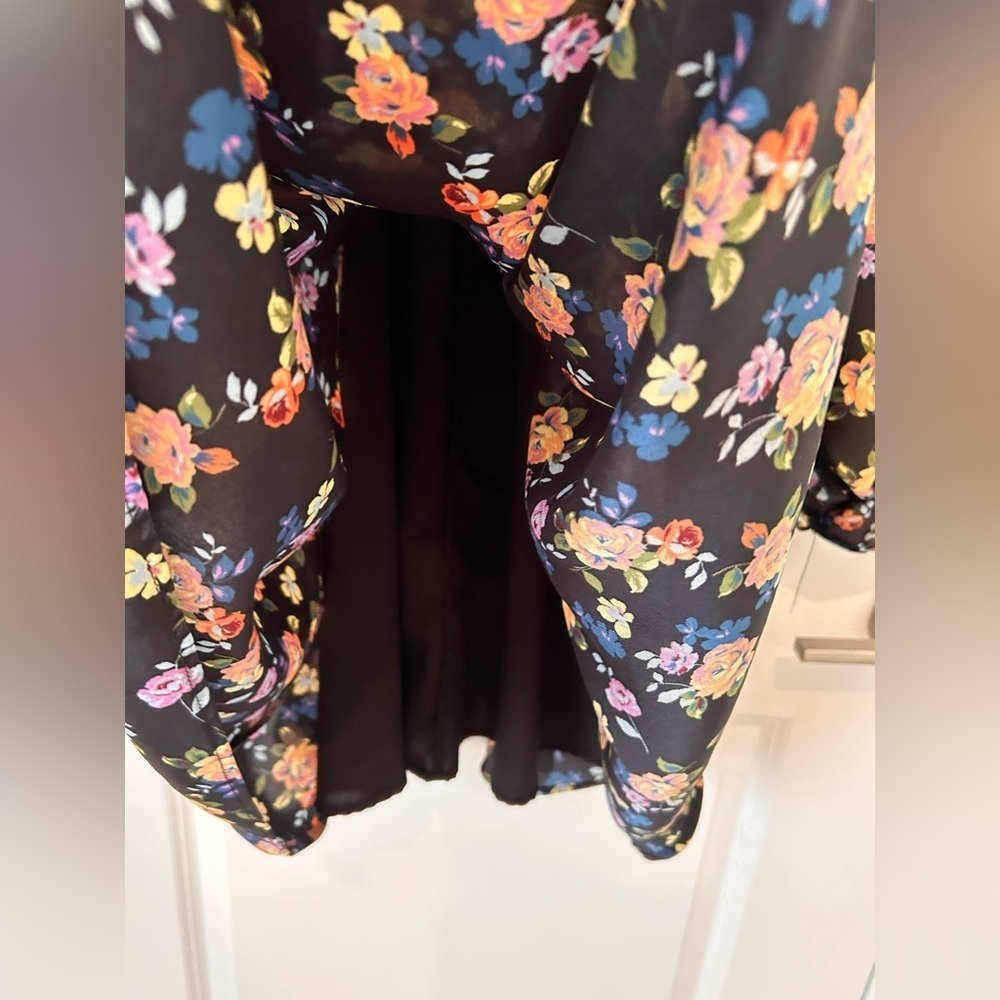 Zara Mini Floral Dress, Long Sleeve, Flower Print, Size M, NWOT - Picture 13 of 13